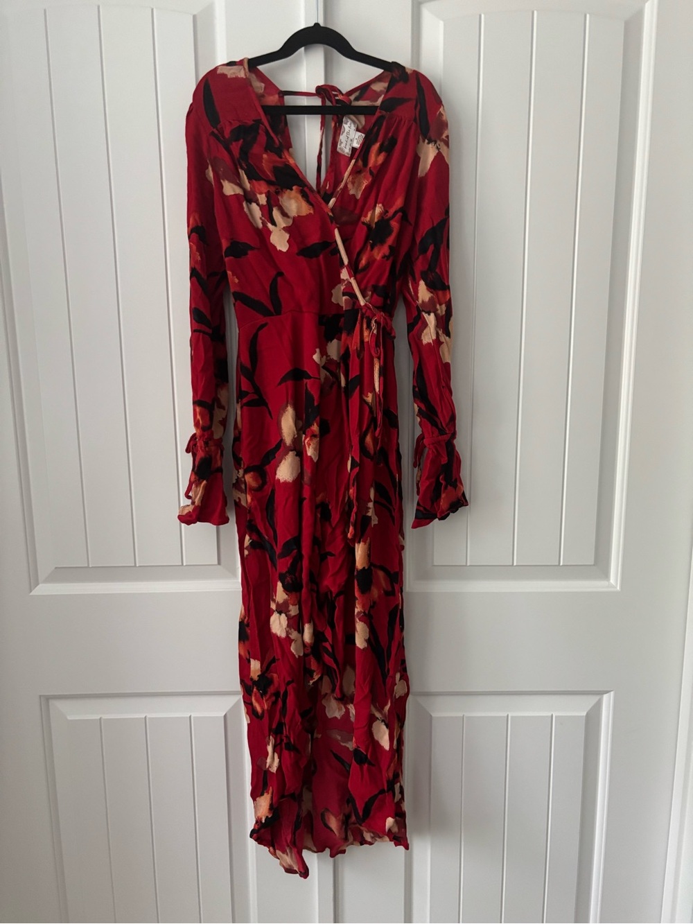 Red floral dress